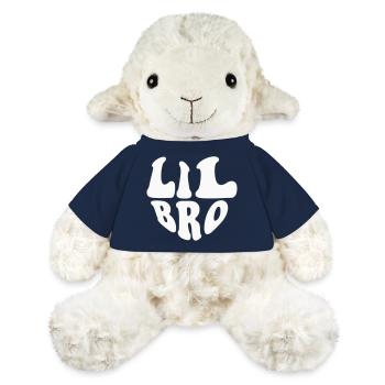 Logo du cœur de petit frère - Couleur personnalisable - Mouton en peluche Annika MiniFeet® - bleu marine - Devant