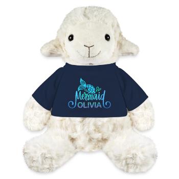 Name shirt Olivia with mermaid - MiniFeet® Sheep Annika - french navy - Front