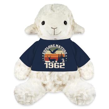 Cadeau Anniversaire 1962 Classique Chasseur 1962 - Mouton en peluche Annika MiniFeet® - bleu marine - Devant