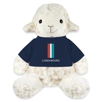 Drapeau du Luxembourg, fierté luxembourgeoise - Mouton en peluche Annika MiniFeet® - bleu marine - Devant