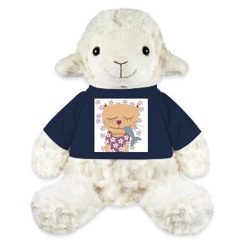 Cat Flowers Poster Spring Nursery Fish - MiniFeet® Sheep Annika - french navy - Front