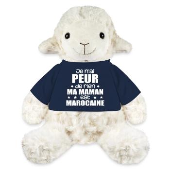 Je n'ai peur de rien ma maman est Marocaine - Mouton en peluche Annika MiniFeet® - bleu marine - Devant