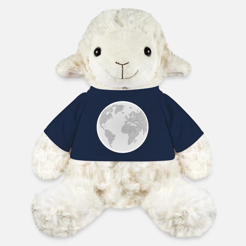Geometric Globe Design - MiniFeet® Sheep Annika - french navy