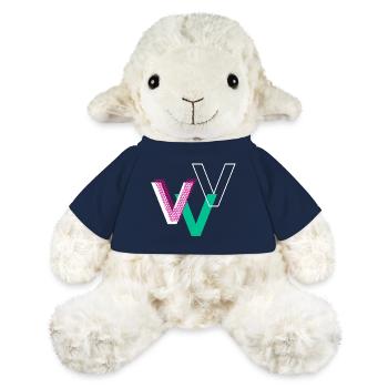 Lettre V - Mouton en peluche Annika MiniFeet® - bleu marine - Devant