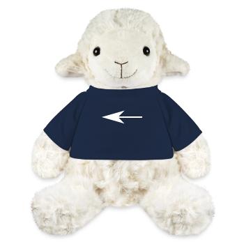 Flèche gauche blanche - Mouton en peluche Annika MiniFeet® - bleu marine - Devant