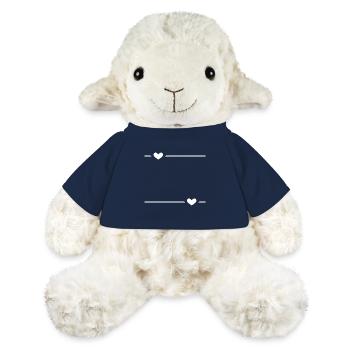 Linie Herz Strich Ornament - MiniFeet® Schaf Annika - French Navy - Vorne