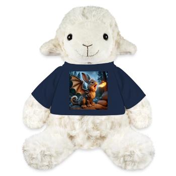 Dragon lapin cracheur de feu #18 - Mouton en peluche Annika MiniFeet® - bleu marine - Devant