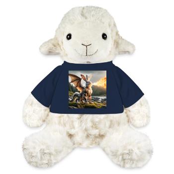 Dragon lapin cracheur de feu #05 - Mouton en peluche Annika MiniFeet® - bleu marine - Devant
