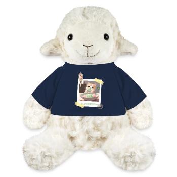 Chat câlin et adorable mangeant Mochi Japon Kawaii - Mouton en peluche Annika MiniFeet® - bleu marine - Devant