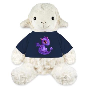 Bébé dragon violet | Mignon bébé dragon violet - Mouton en peluche Annika MiniFeet® - bleu marine - Devant