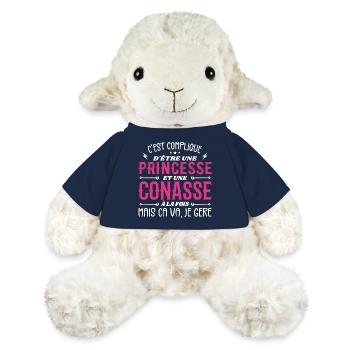 C'est Compliqué d etre Princesse et Conasse - Mouton en peluche Annika MiniFeet® - bleu marine - Devant