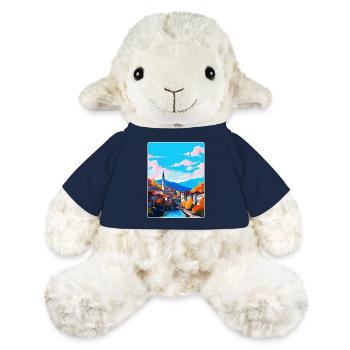 Sarajevo Bosnie-Herzégovine Affiche de voyage vintage - Mouton en peluche Annika MiniFeet® - bleu marine - Devant