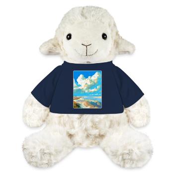 Affiche de voyage vintage de la mer des Wadden aux Pays-Bas WPA - Mouton en peluche Annika MiniFeet® - bleu marine - Devant