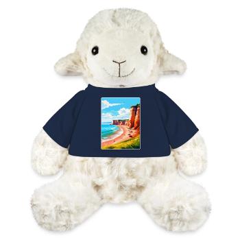 Affiche de voyage vintage Torquay Cliffs Angleterre Royaume-Uni - Mouton en peluche Annika MiniFeet® - bleu marine - Devant