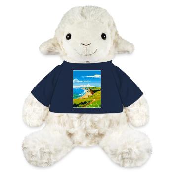 Dorset Uk Vintage Voyage Poster Souvenir WPA - Mouton en peluche Annika MiniFeet® - bleu marine - Devant