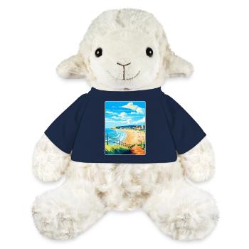 Bournemouth Dorset Vintage Voyage Poster Souvenir - Mouton en peluche Annika MiniFeet® - bleu marine - Devant