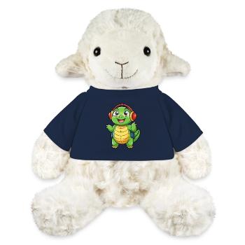 Schildkröte Lustige Zeichentrickfigur Kopfhörer Musik - MiniFeet® Schaf Annika - French Navy - Vorne