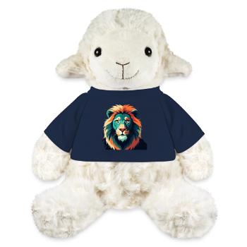 Lion Dessin Animé Personnage Animal De Compagnie Coloré - Mouton en peluche Annika MiniFeet® - bleu marine - Devant