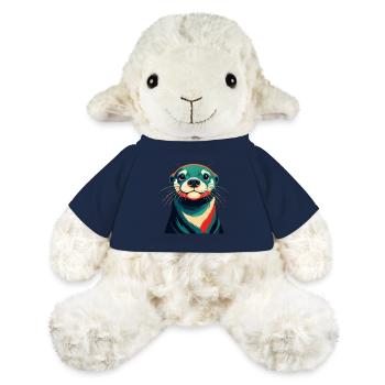 Otter Zeichentrickfigur Buntes Haustier Tier - MiniFeet® Schaf Annika - French Navy - Vorne