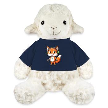 Fuchs Lustige Zeichentrickfigur Kopfhörer Musik - MiniFeet® Schaf Annika - French Navy - Vorne