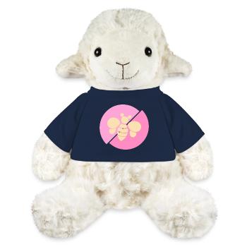 Abeille contrastée rose pastel - Mouton en peluche Annika MiniFeet® - bleu marine - Devant