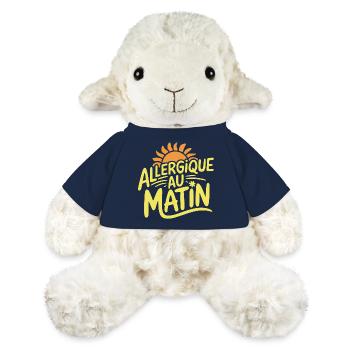 Allergique au matin - Mouton en peluche Annika MiniFeet® - bleu marine - Devant
