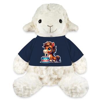 Cheval Poulain Poney Anniversaire - Mouton en peluche Annika MiniFeet® - bleu marine - Devant