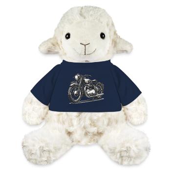 Vintage Motorcycle Line Art Design - MiniFeet® Sheep Annika - french navy - Front