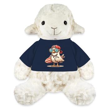 Cool Beach Seagull avec planche de surf - Mouton en peluche Annika MiniFeet® - bleu marine - Devant