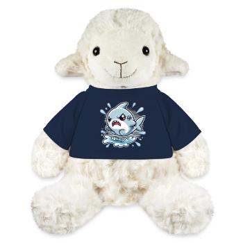 Wütender Hai Splash Cartoon Design - MiniFeet® Schaf Annika - French Navy - Vorne