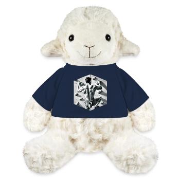 Grayscale Rock Climber Illustration - MiniFeet® Sheep Annika - french navy - Front
