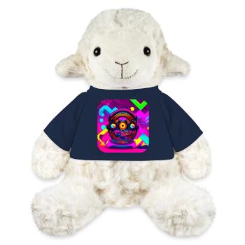 Rétro vintage des années 80 pop culture - Mouton en peluche Annika MiniFeet® - bleu marine - Devant