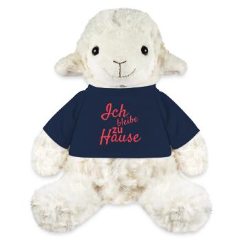Ich bleibe zu Hause Spruch - MiniFeet® Schaf Annika - French Navy - Vorne