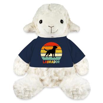 Labrador Retriever Labbi Hund Retro Geschenk Wau - MiniFeet® Schaf Annika - French Navy - Vorne