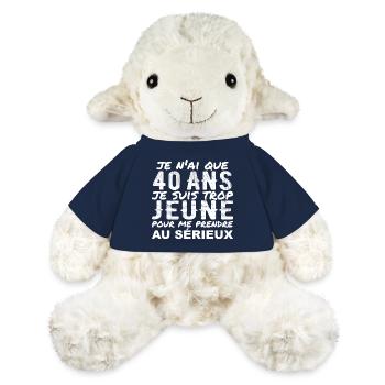 I'm 40 years old | Humor 40th Anniversary Gift - MiniFeet® Sheep Annika - french navy - Front