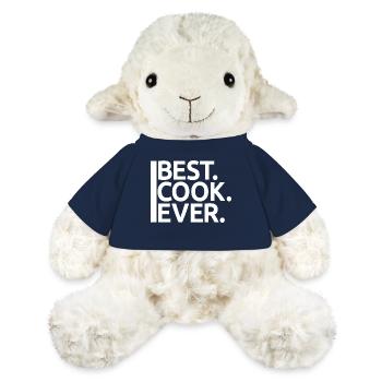 Meilleur cuisinier de tous les temps, Chef cuisinier - Cadeau pour les amateurs de cuisine - Mouton en peluche Annika MiniFeet® - bleu marine - Devant