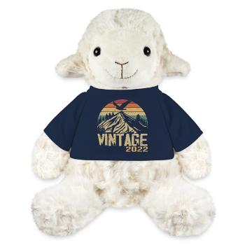 Jahrgang 2022 Retro 2022 Jubiläumsgeschenk - MiniFeet® Schaf Annika - French Navy - Vorne