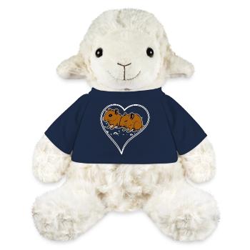 J’adore mon cœur de gerbille - Mouton en peluche Annika MiniFeet® - bleu marine - Devant