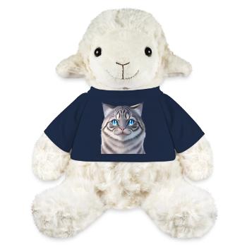 Le chat blanc - Mouton en peluche Annika MiniFeet® - bleu marine - Devant