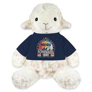 Jahrgang März 1991 33 Jahre Geburtstagsgeschenk - MiniFeet® Schaf Annika - French Navy - Vorne