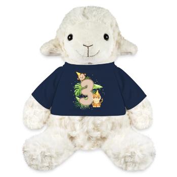 Dritter Geburtstag Dschungel Tiger Affe Babyparty - MiniFeet® Schaf Annika - French Navy - Vorne