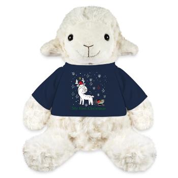 Mon premier Noël - Mouton en peluche Annika MiniFeet® - bleu marine - Devant