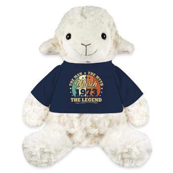 Mars 1973, 50 Ans Anniversaire Homme femme - Mouton en peluche Annika MiniFeet® - bleu marine - Devant
