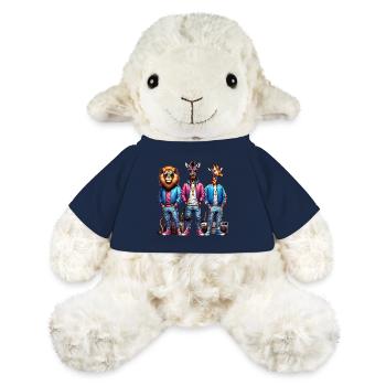 Three stylish anthropomorphic animals - MiniFeet® Sheep Annika - french navy - Front