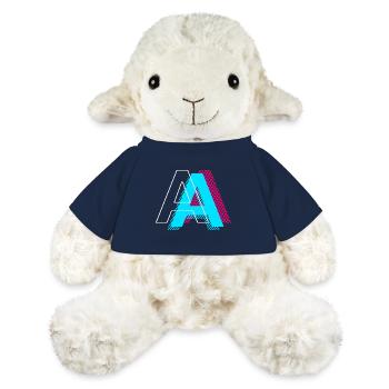 Pop Art Buchstabe A Geschenk - MiniFeet® Schaf Annika - French Navy - Vorne