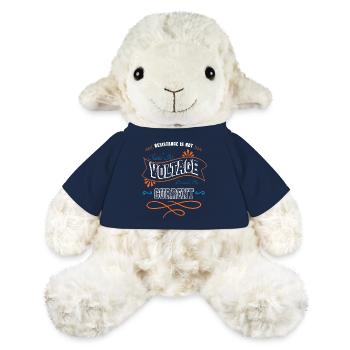 Electricity Jokes Statement Funny Quote - MiniFeet® Sheep Annika - french navy - Front