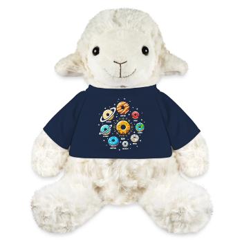 Système solaire de beignets amusants et délicieux - Mouton en peluche Annika MiniFeet® - bleu marine - Devant