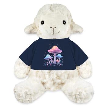 Champignons magiques - Art mystique de la forêt - Mouton en peluche Annika MiniFeet® - bleu marine - Devant