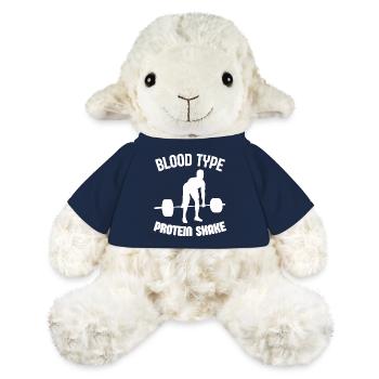 Shake protéiné de groupe sanguin Funny Gym - Mouton en peluche Annika MiniFeet® - bleu marine - Devant
