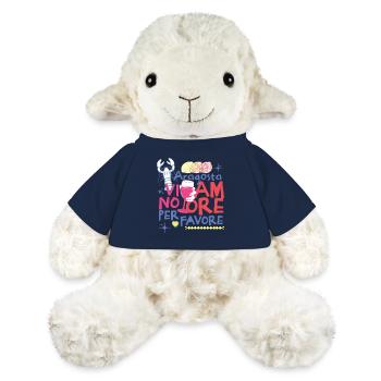 Hummer Wein und Liebe Geschenk Italienisch Sommer Lustig - MiniFeet® Schaf Annika - French Navy - Vorne